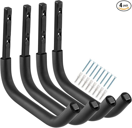 Large Garage Storage Hooks, 12.4 Inch Heavy Duty Garage Storage Organizer Wall Mount Hanging Hanger, Each Max Load 100lbs