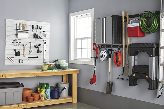 Rubbermaid Fasttrack Compact Hook for Garage Organization, Soft Grip, Ideal for Cords/Ropes/Small Hoses/Camping Chairs (Pack of 6)