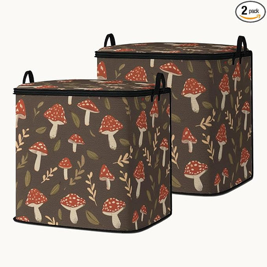 2pcs blanket storage bag for under bed,closet organizers 95L | clothing sweater sheet bedding comforter duvet quilt pillow toy storage bags with lids,dorm room essentials for containers