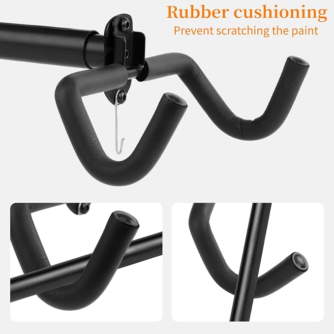 Cyfie Bike Wall Mount, Horizontal Garage Storage Bike Rack Hanger, Indoor Bicycle Holder Hook for Hanging Mountain Road Hybrid Bikes in Apartment Home