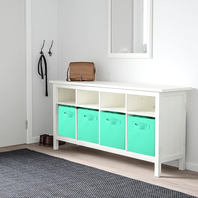 ShellKingdom Storage Bins, Foldable Fabric Storage Cubes And Cloth Storage | Storage Organizer For Closet And Toys, 10.5x10.5x11 INCH, 6 Pack (Mint Green)