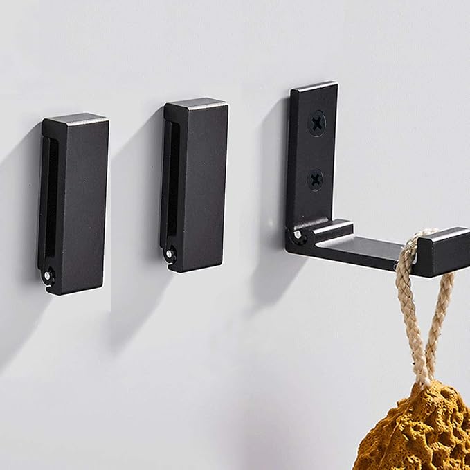 ZEYU Folding Coat Hooks, 5Pcs Wall Hooks for Hanging Coat Towel Hooks Hardware Heavy Duty Aluminum Alloy Headphone Holder No Rust Wall Mounted with Screws for Bags Fitness Equipment