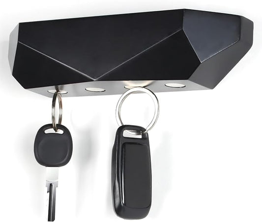 Key Holder Wall Mount Magnetic Key Holder Key Rack Key Hanger Key Hooks for Wall, Home Decor, House Decor, Apartment Decor, Living Room (Black)