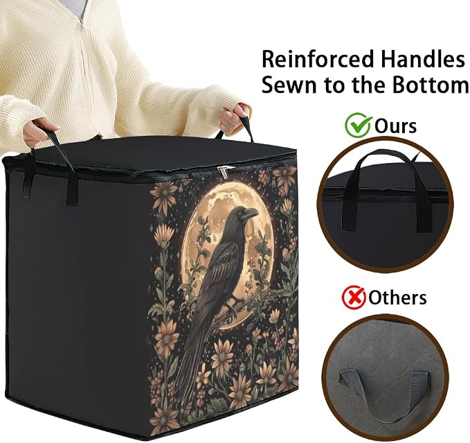 2pcs blanket storage bag for under bed,closet organizers 95L | clothing sweater sheet bedding comforter duvet quilt pillow toy storage bags with lids,dorm room essentials for containers