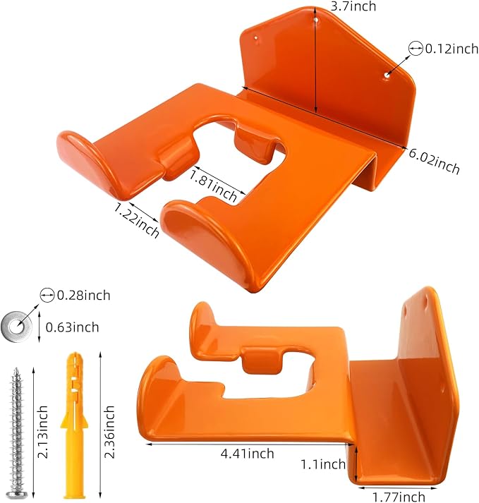 Weedeater Hanger, 4 Pack Weed Eater Hanger for Wall, Weed Wacker Holder | Heavy Duty Weed Wacker Wall Storage Rack, Compatible with Stihl, Weed Eater Hanging Hook for Garage Tool Organization