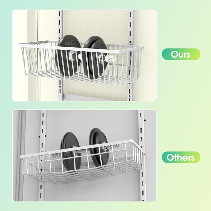 Mefirt Over The Door Pantry Organizer, Pantry Organization and Storage | Pantry Hanging Organizers and Storage, Adjustable Heavy-Duty Metal for Home & Kitchen, Back of Door Seasoning Rack
