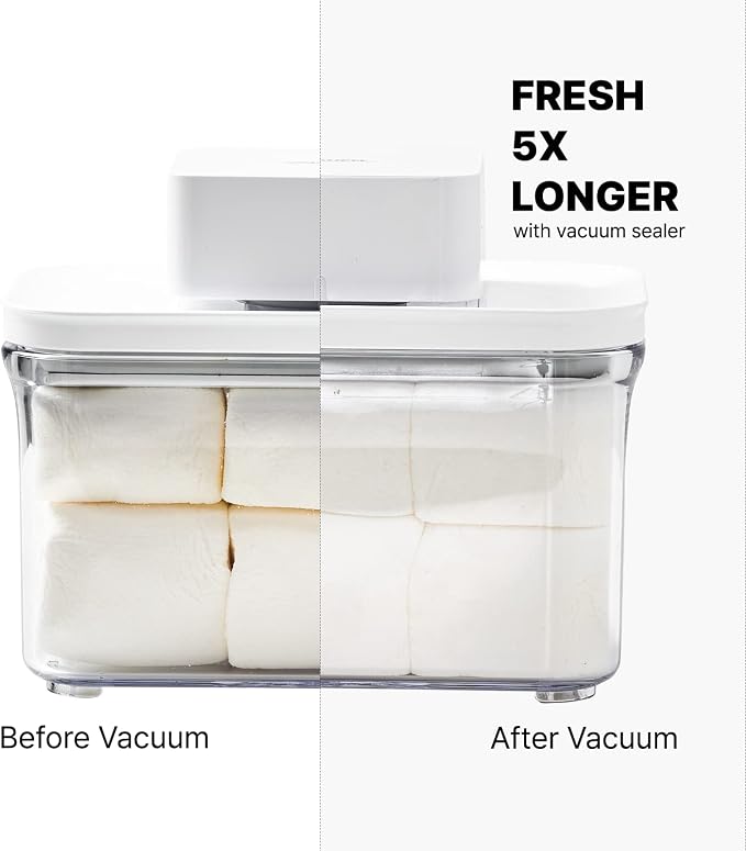 VAKUEN Premium Airtight Food Storage Containers, Rectangular 2PC-SET(2.11qt), Smart One-Click Seal Lid, 100% Leak Proof, Keep Food Fresh Longer, BPA-FREE, Dishwasher/Freezer & Microwave Safe