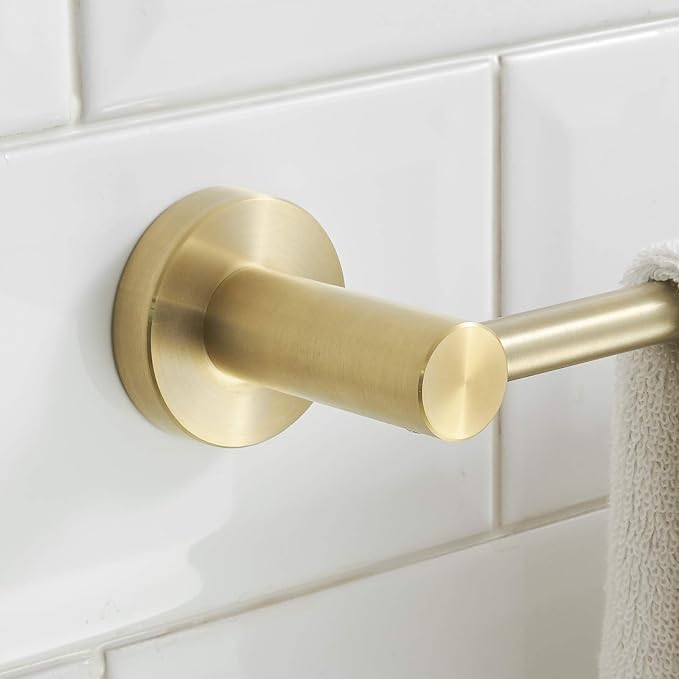 Adjustable Towel Bar Towel Racks for Bathroom Rod Wall Mounted Gold | Adjust 15" to 26" Rustproof, Stainless Steel Towel Holder, Wall Mounted for Bathroom Accessories, Heavy Duty, Space Saving