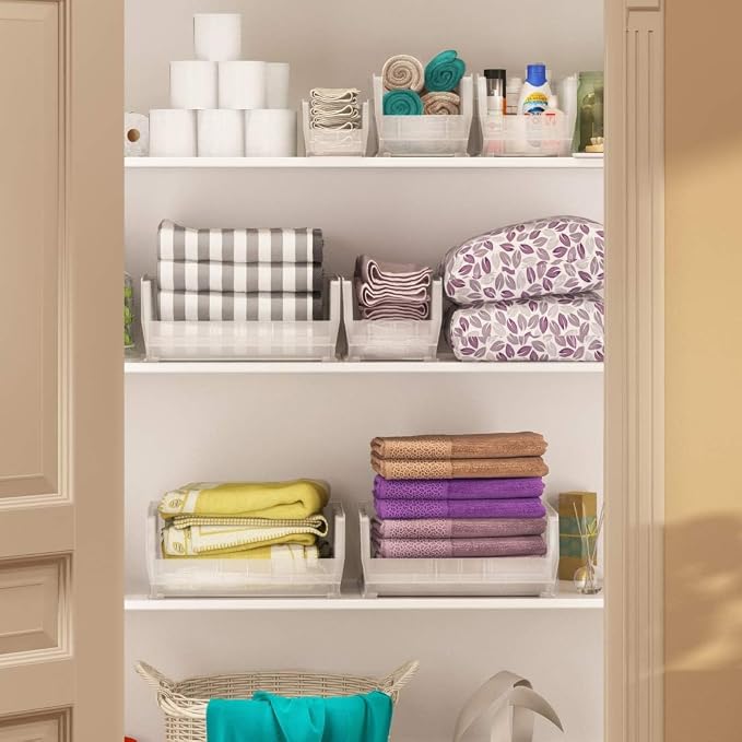 Akro-Mils 30234 AkroBins Plastic Storage Bins, 15"x5"x5", Clear, 12-Pack