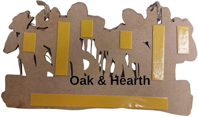 Oak & Hearth Wooden Key Holder for Wall – Rustic Poppy Flower Key Rack with 6 Hooks – Farmhouse Entryway Organizer & Wall Decor
