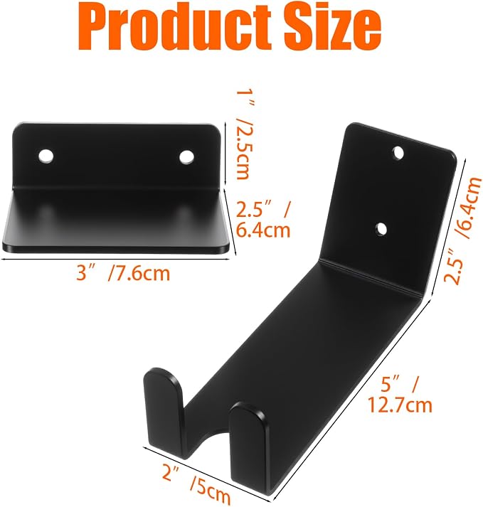 3 Pack Bike Pedal Hanger Wall Mount, Bike Display Stand for Wall, Horizontal Bikes Hanger Holds 70 Lbs, Suitable as Bicycle Rack Garage Bikes Storage Shed and Bicycle Storage Indoor