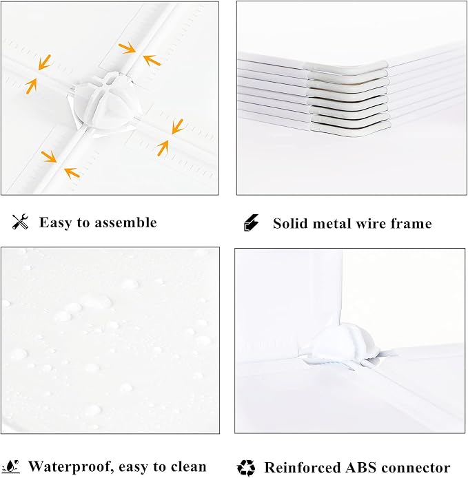 AWTATOS Closet Organizers and Storage, 6 Cube Storage Organizer, White | Portable Closet Storage Shelves, DIY Stackable Storage Cube Book Shelf, Plastic Clothes Organizer Shelving for Bedroom, Home