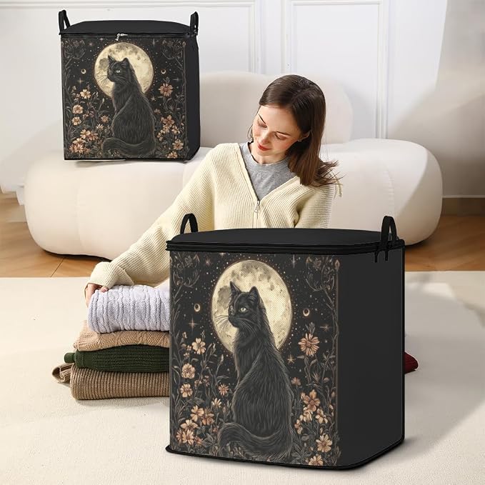 2pcs blanket storage bag for under bed,closet organizers 95L | clothing sweater sheet bedding comforter duvet quilt pillow toy storage bags with lids,dorm room essentials for containers