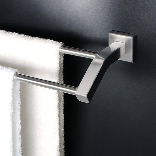 Alise Double Bath Towel Bar, 24" Towel Racks for Bathroom, Brushed Nickel | SUS304 Stainless Steel Bathroom Towel Holder, Quick Drying Towel Hanger Towel Rod Wall Mounted, Useable Length 22.7"