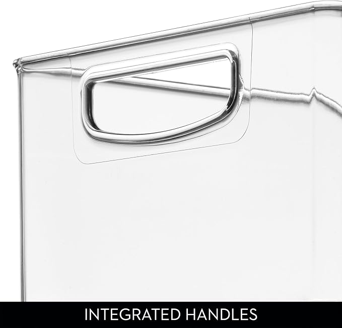 iDesign Stackable Storage Bin - Clear | Organizer Bin for Kitchen and Pantry, Made in USA