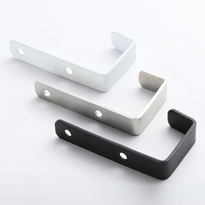 Heavy Duty Hooks, Stainless Steel Hooks for Hanging, Wall Mount Hook, Coat Hook, Wall Hooks Towel Hook Garage Holder Screw Hanger, Utility Hooks, 6 Pack (White)