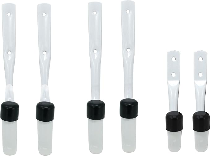 Shepherd Hardware 8096E Heavy Duty Steel Garage Storage Utility Hooks, 3 Sizes, 6 Pack, White