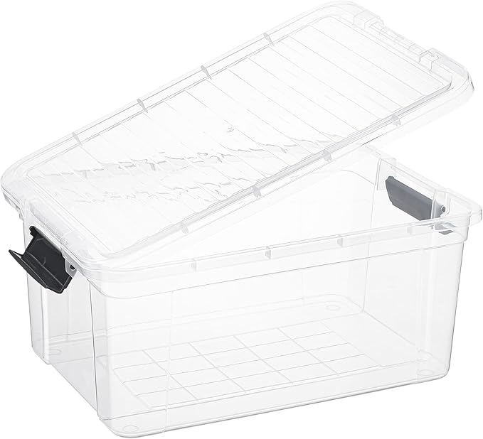 Superio Clear Storage Container with Lid, 16 Quart Plastic Bin for organization, Non-Toxic, BPA Free, Odor-Free, Stackable Latch Box organizer for Home, Dorm, Classroom, Garage, Closet (16 Quart)