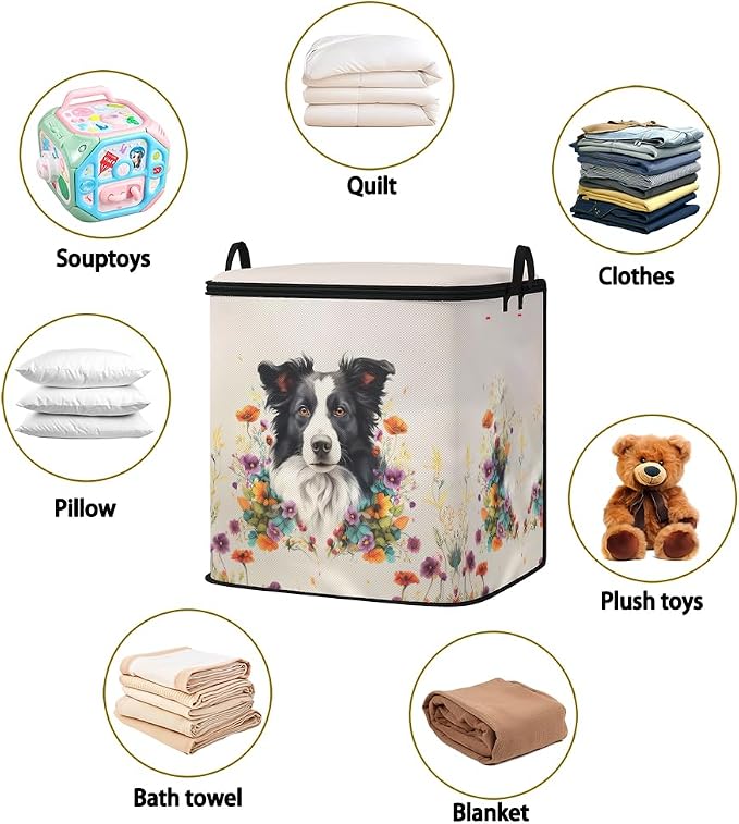 2pcs blanket storage bag for under bed,closet organizers 95L | clothing sweater sheet bedding comforter duvet quilt pillow toy storage bags with lids,dorm room essentials for containers