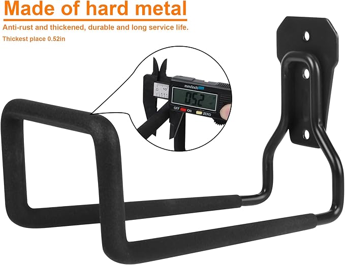 Metal Garden Hose Holder Wall Mounted Water Hose Holder for Outside Yard | Heavy Duty Hose Hanger Sturdy Hose Reel Hose Hooks for Water Hose, Extension Cords