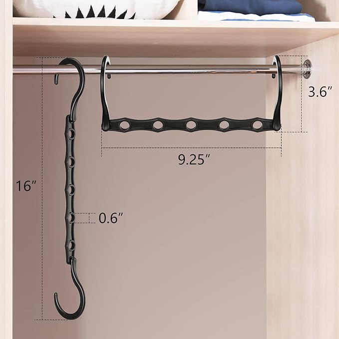 AMKUFO 12 Pack-Closet-Organizers-and-Storage, Hangers-Space-Saving-for-Closet-Organization, Clothes-Hanger-Space-Saver-for-College-Dorm-Room-Essentials, Small-Apartment-Storage