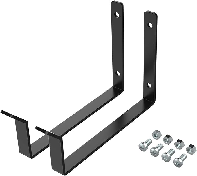 FLEXIMOUNTS 2 Pack Add-On Storage Utility Hooks, Black | Accessory for Garage Ceiling Rack, Max Weight Capacity up to 35 lbs