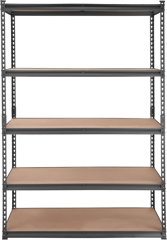 VEVOR Storage Shelves 5-Tier Adjustable 2000 lbs 48"x18"x72" Shelving Unit | Heavy Duty Garage Storage Metal Utility Rack Shelf for Kitchen, Pantry, Basement, Bathroom, Laundry, Living Room, Warehouse