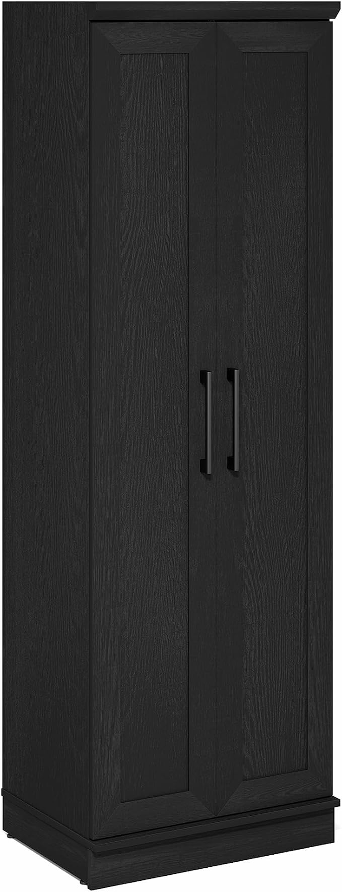 Furinno Robin Storage Cabinet, 5-Tier Pantry Cabinet with Adjustable Shelves, 23W with 2 Shaker-Doors, Kitchen Cabinet, Organization and Storage, for Pantry, Living Room, Home Office, Black Woodgrain