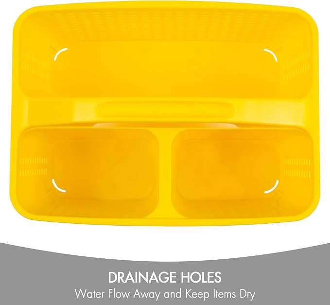 Tiawudi Portable Shower Caddy, Caddy Organizer with Handle, Plastic Shower Basket Hold Soap, Shampoo, Hair Supplies and Beauty Products, Cleaning Supplies Organizer for Home, Dorm, Shelf and Cabinet