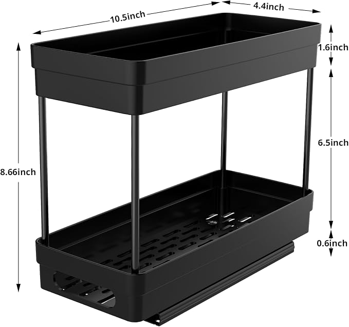 3 Pack Pull Out Spice Rack Organizer for Cabinet, Slide Out Spice Racks Organizer, Spice Cabinet Organizers, Cabinet Size Need:12'' Highx11'' Deepx5'' Wide,Each Tier Hold 10 Spice Jar- 2 Tier,3 Colors