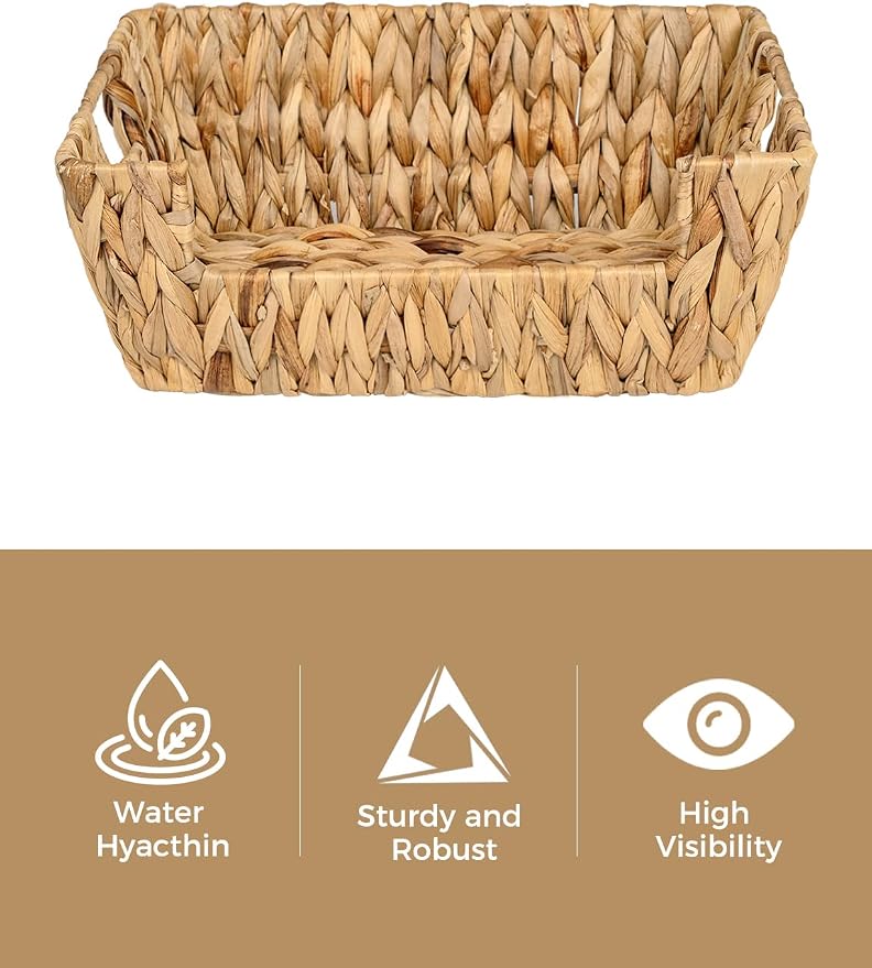 Storageworks Pantry Baskets For Organizing, Storage Baskets, Water Hyacinth