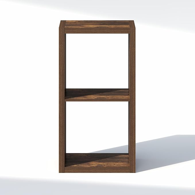 Furinno Cubic Extra Thick 2-Cube Closet Organizers and Storage, Amber Pine | 14.6 x 16 x 30 in, Open Shelf Closet Storage, Closet Organizer, for Wardrobe, Bedroom, Living Room