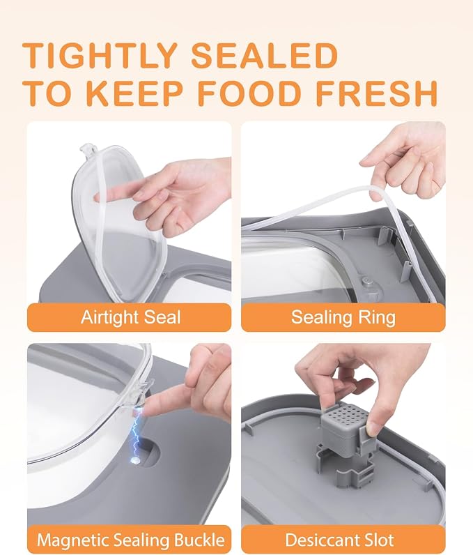 10-13 Lbs Dog Food Storage Container,Collapsible Dog Food Container | Pet Food Storage Container with Airtight Lid,Pet Food Scoop,Cat Food Storage Dry Food for Dog,Cat and Other Pets