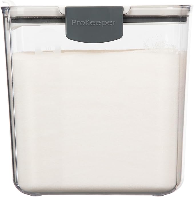 ProKeeper 3 Piece Baker's Storage Set, Airtight Sealed Storage Containers | Includes Flour, Sugar, And Brown Sugar Storage Containers, Stackable for Easy Organization, Dishwasher Safe