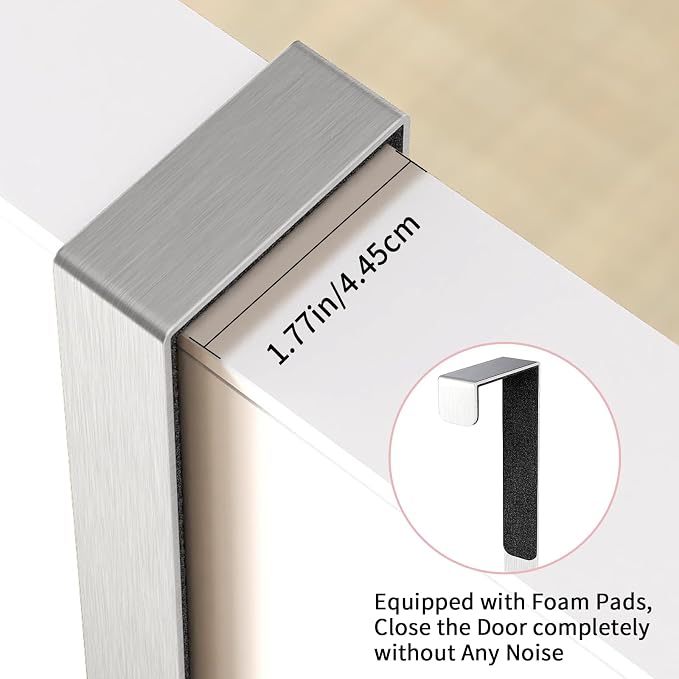 FLE Over The Door Towel Rack, Door Towel Bar, Brush Nickel | Over Door Design, Stainless Steel Door Towel Rack, Rust-Resistant; Space-Saving for Bathroom, Hangs Bath Towels