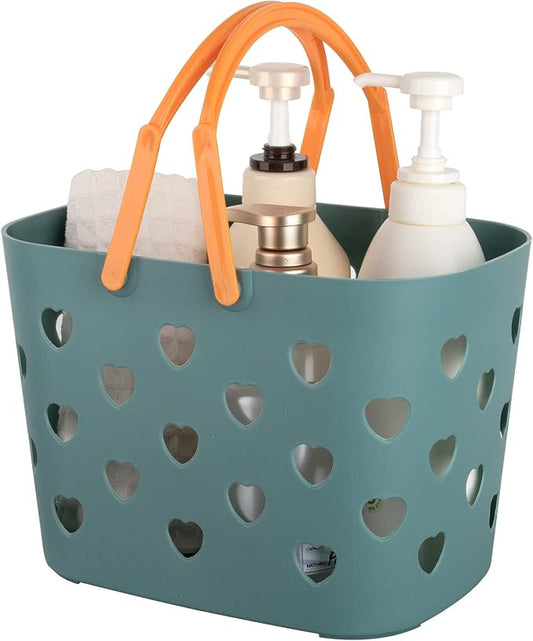 Portable Shower Caddy with handle Plastic Shower Basket Organizer, Blue | Bathroom Caddy Storage Tote Cleaning Supply Caddy for College Dorm, Kitchen, Pantry, Garage
