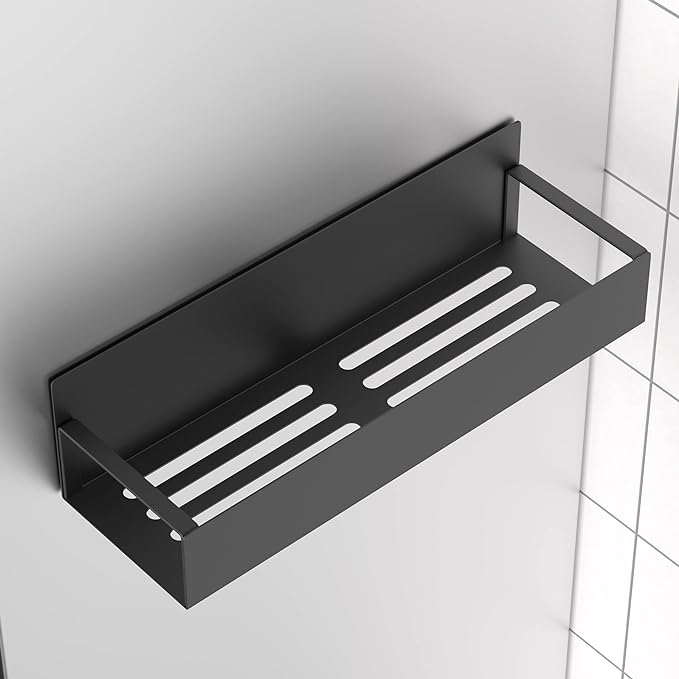 HuggieGems 2 Pack Magnetic Spice Storage Rack Organizer for Refrigerator and Oven, Matt Black Fridge Organizers and Storage