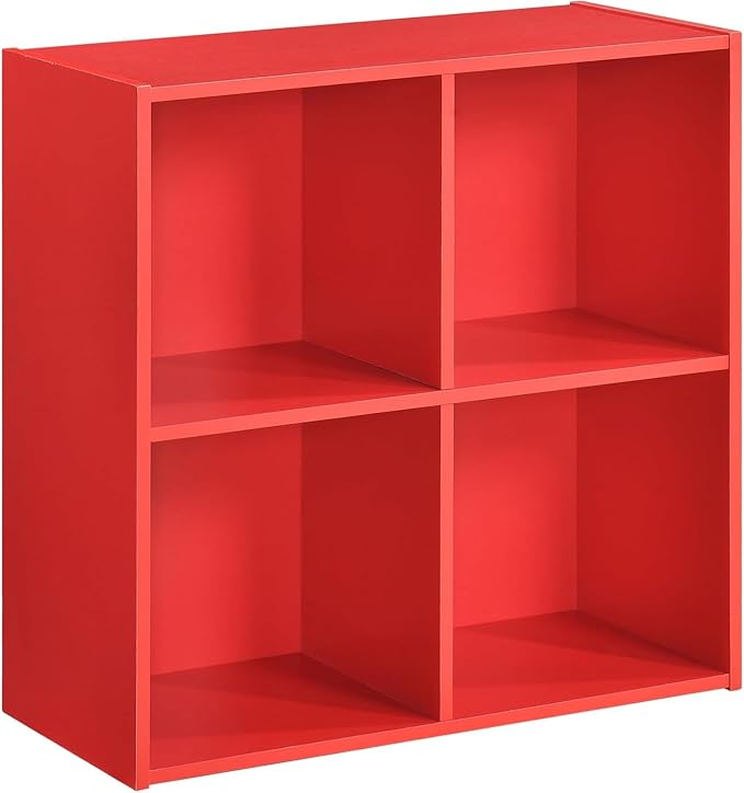 KB Designs - 4 Cube Storage Organizer Shelf - Modern Small Compact Organizer for Bedroom, Closet & Living Room, Sturdy Wooden Books Toys Storage Solution & Home Organization