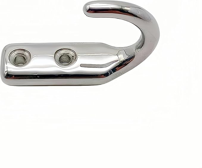 Heavy Duty Stainless Steel 316 Wall Hooks, Marine Grade Wall Hanger Key Hook Wall Mounted Coat Hook Hanging Garage Hook Storage Hooks Screw Utility Hooks (6Pack)