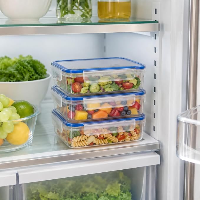 Tribello Food Storage Container with Lid Airtight Lid (40 Oz - 3 Pack)