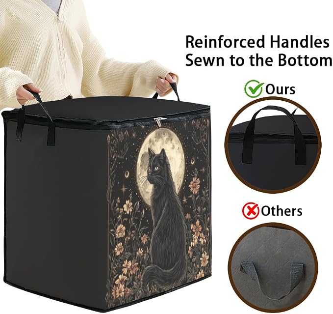2pcs blanket storage bag for under bed,closet organizers 95L | clothing sweater sheet bedding comforter duvet quilt pillow toy storage bags with lids,dorm room essentials for containers