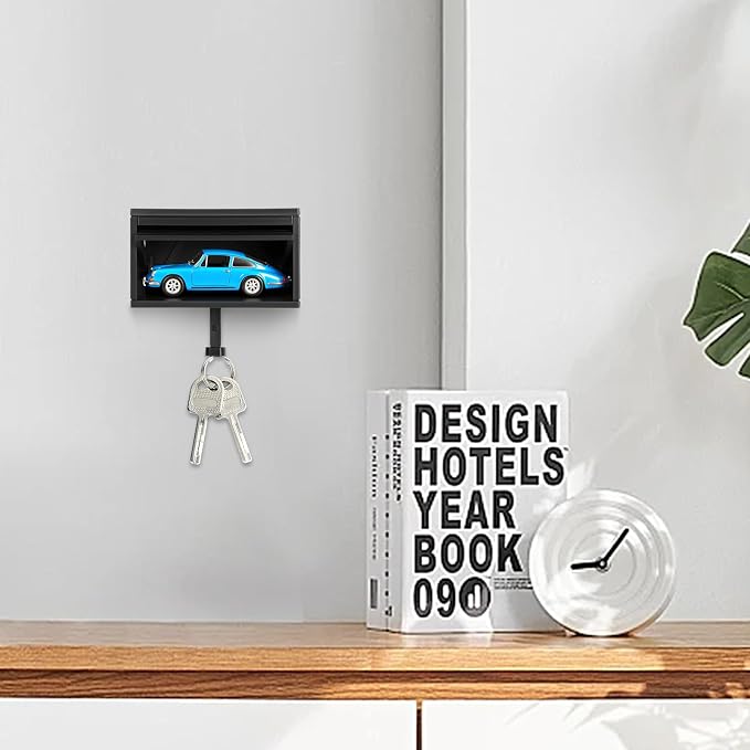 Car Garage Key Holder, Car Key Holder for Wall, Small Cars Garage Key Holders with Opening Door