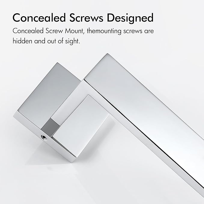 BANOLUX Towel Rack, 16-Inch Single Towel Bars for Bathroom, Towel Racks for Bathroom Wall Mounted SUS304 Stainless Steel Hand Towel Holder Heavy Duty, Chrome Towel Bar 2 Pack, A7-TB-PC-16IN-2PACK