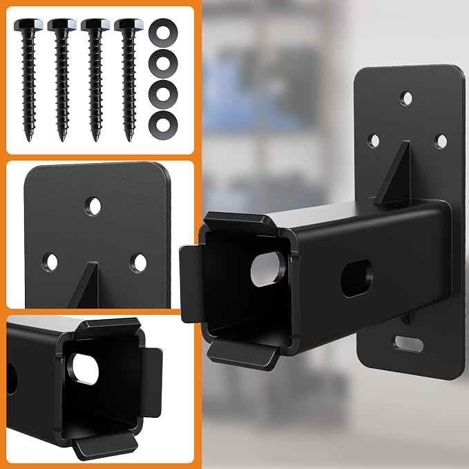 Hitch Wall Mount, Wall Mount Bike Rack Hitch,Hitch Cargo Carrier (2 inch) | Bicycle Hitch Receiver Storage,Cargo Rack Hanging Garage Organizer,Holds up to 300 Lbs