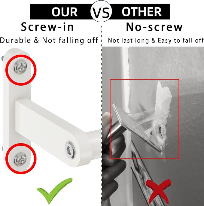 KLJKPA Towel Bar for Bathroom, 16 Inch Wall Mounted Towel Rack, White | Heavy Duty Single Towel Rod, Space-Saving Hand Towel Holder, Toilet Kitchen Towel Storage, Rustproof, Stainless Steel