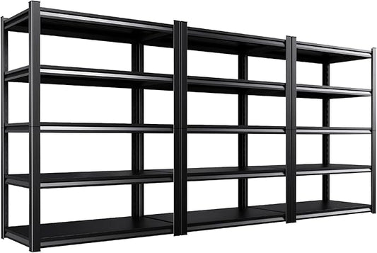 46''W Garage shelving,2500lbs AdjustableTall Heavy Duty Shelving,5T Garage Shelves ,Storage ShelvesUnit，Metal Standing Shelf Units， Utility Rack For Kitchen Warehouse Basement 71.2*46*19.7,3-pack