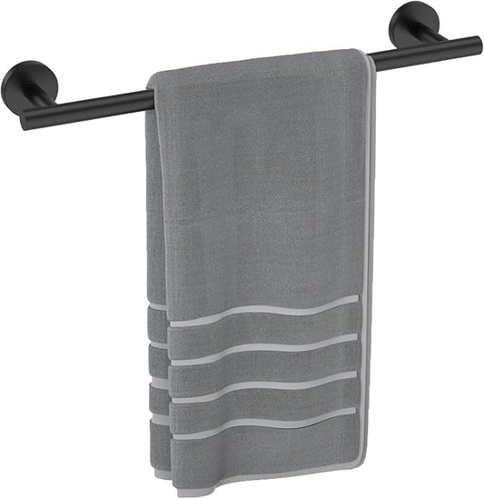 Luxbaro 18 Inch Matte Black Towel Bar, Thicken Towel Rack for Bathroom Wall, SUS304 Stainless Steel Towel Rod, Modern Home Decor (Total Length 20-Inch) | Towel Rack for Bathroom Wall, SUS304 Stainless Steel Towel Rod, Modern Home Decor