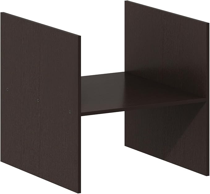 Furinno Cubicle H-Shelf Cube Insert, 2-Tier Cube Organizer, Black Oak | Shelf Dividers, Fits into Furinno Extra Thick Cubes, for Organizers and Storage (Does not fit IKEA Kallax Shelving)