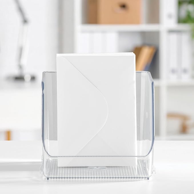iDesign Stackable Open-Front Storage Bins, Set of 6, Clear | Kitchen and Pantry Organization