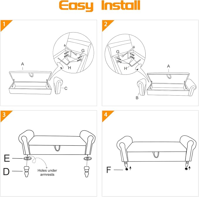 60" Storage Bench for Bedroom,End of Bed Bench with Storage | Corduroy King Size Bench with Rolled Arms,Storage Ottoman Benches for Living Room,Entryway,Benches for Foot of Bed,White